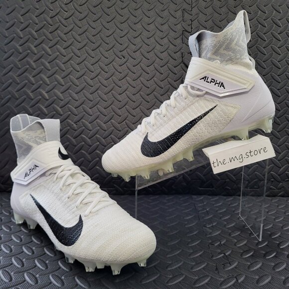 Nike Alpha Menace Elite 2 White Football Cleats BV3298-100 Men's Sz 11 Wide - Picture 1 of 7